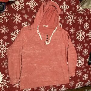Women's Pink Hooded Top